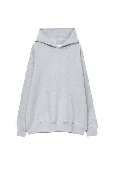 Basic oversized hooded sweatshirt