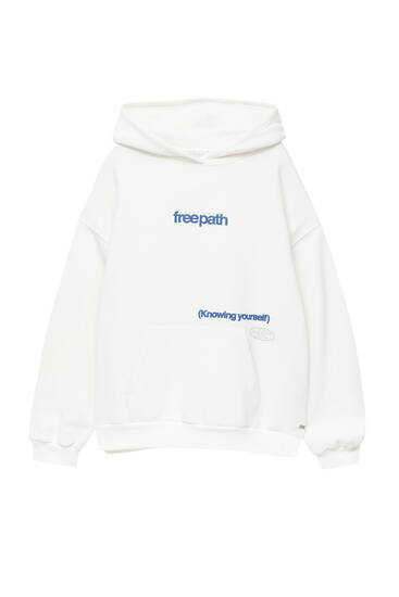 White ‘Follow your potential’ sweatshirt