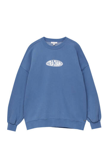Blue Never Change graphic sweatshirt - PULL&BEAR