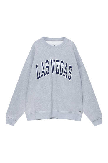 Embroidered patch sweatshirt