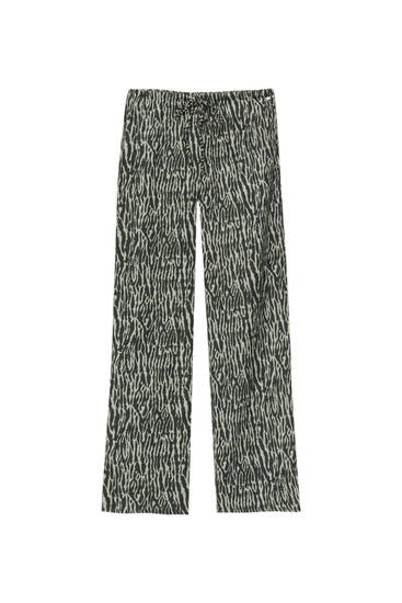 Tie dye printed trousers PULL BEAR