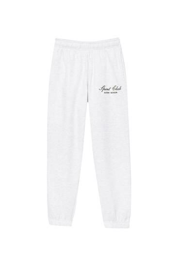 Embroidered joggers