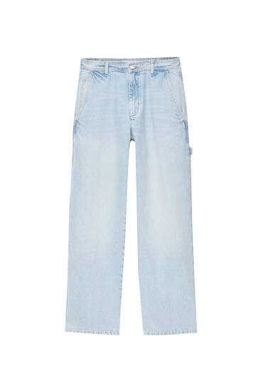 Loose-Fit-Jeans im Workwear-Look mit niedrigem Bund