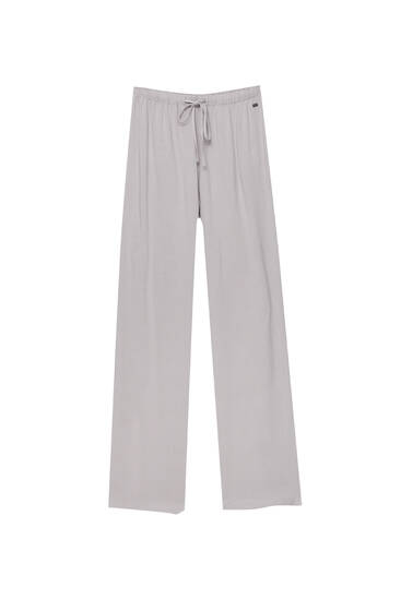 Rustic trousers with flowing silhouette