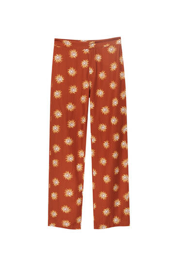 Flowing trousers with suns