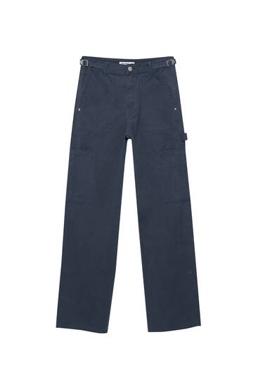 High-waist carpenter trousers