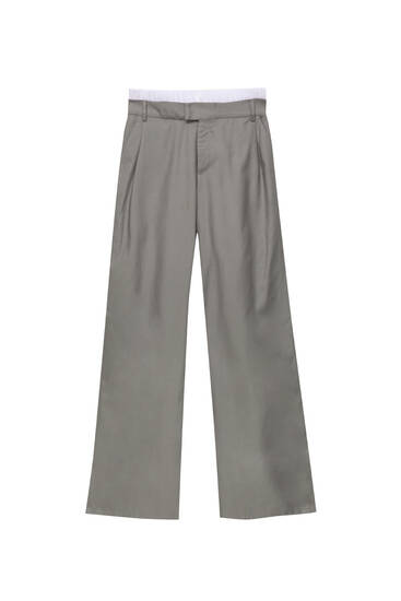 Contrast boxer trousers
