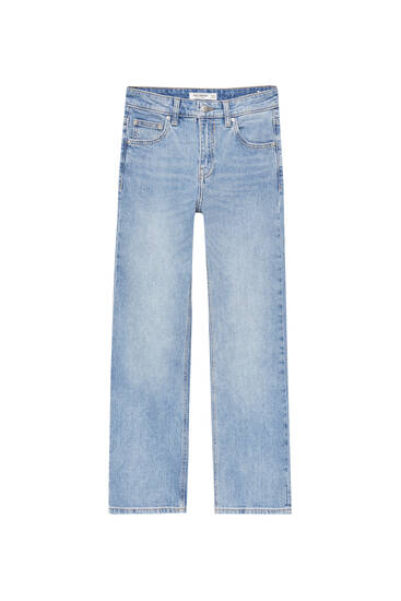Jeans-Schlaghose mit hohem Bund