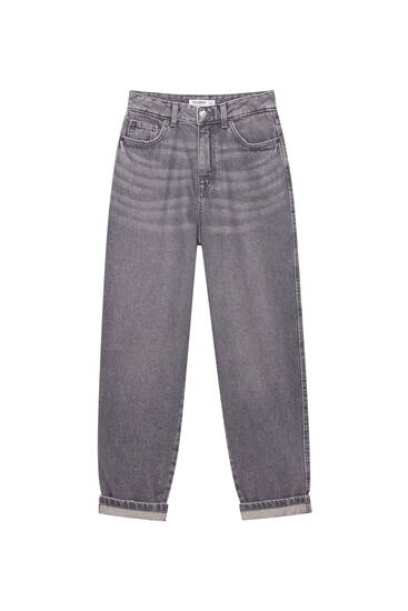 High-waist gaucho jeans