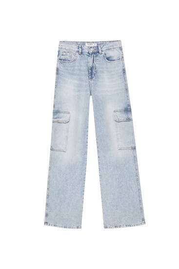 Jeans cargo wide leg