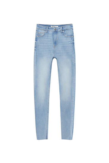 Skinny-Jeans mit hohem Bund