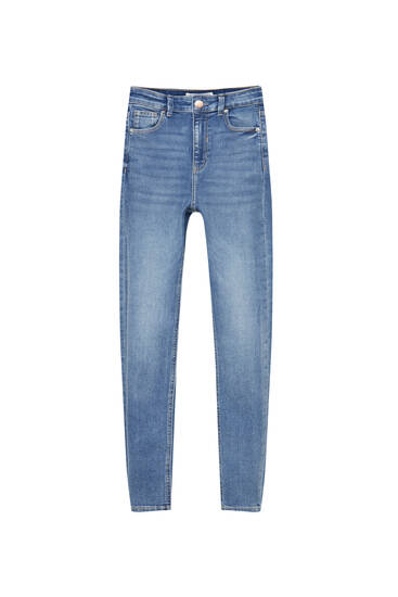 Skinny-Jeans mit hohem Bund