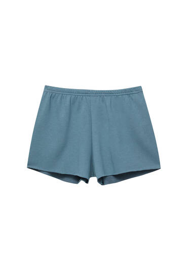 Jogger Bermuda shorts with piping