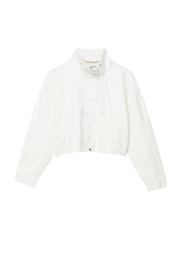 Cotton turtleneck jacket