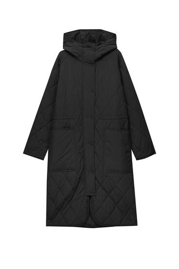 Long quilted coat