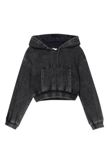 Jeans-Cropped-Hoodie - PULLu0026BEAR