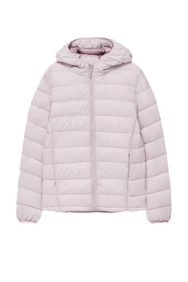 Pull and bear on sale pink puffer jacket