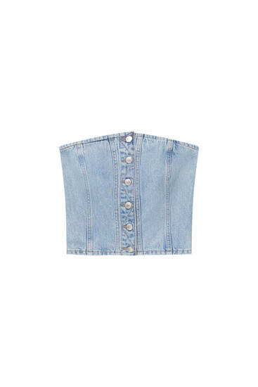 Women's Denim Shirts and Tops | Pull&Bear