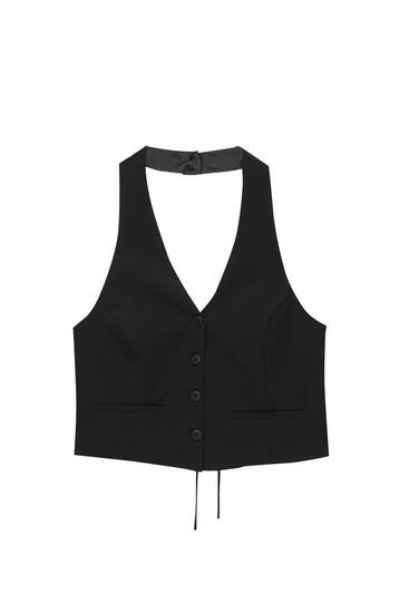 Halter waistcoat with a tie at the back