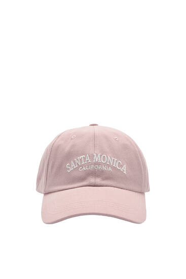Ξεβαμμένο καπέλο τζόκεϊ με κέντημα Santa Monica