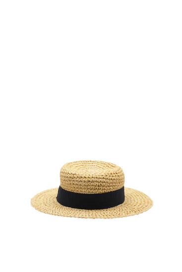 Hat with black band