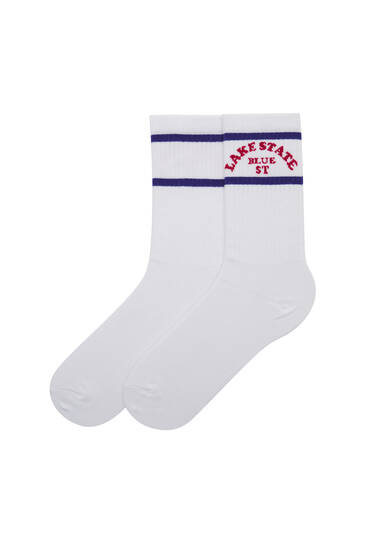 Sportovní ponožky s retro sloganem
