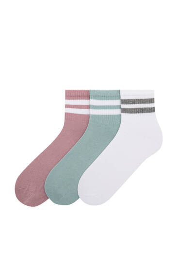 Pack of 3 pairs of striped socks