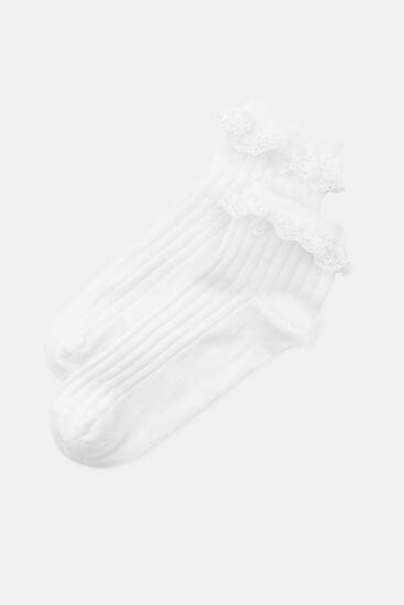 Krajkové kotníčkové ponožky
