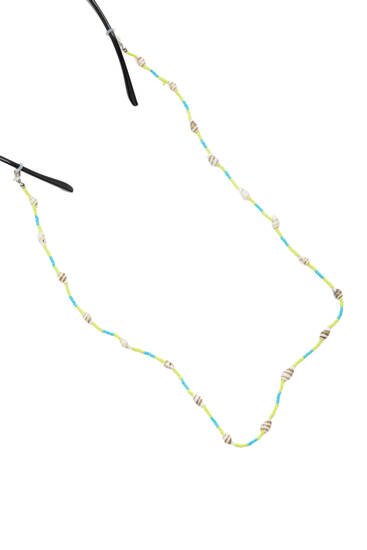 Sunglasses chain with seashell motifs