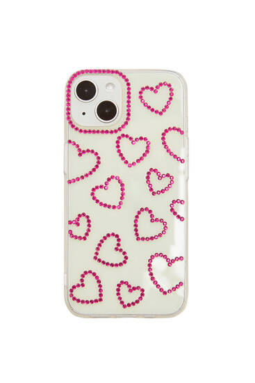 Sparkly hearts iPhone case