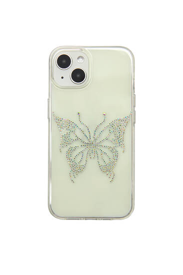 Rhinestone butterfly iPhone case