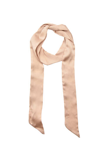 Thin satin scarf