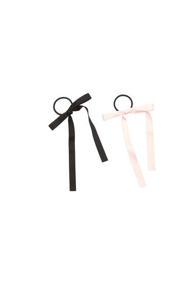 Pack of 2 hair ties with bow detail