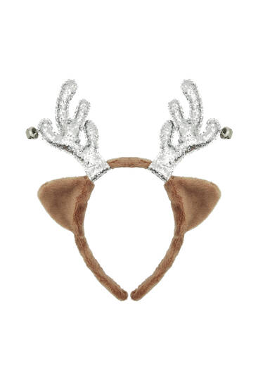 Glittery reindeer headband