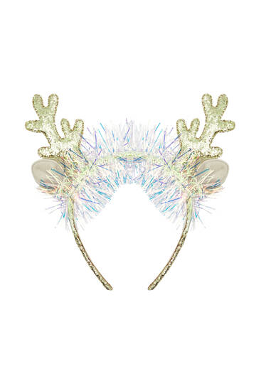 Golden reindeer headband
