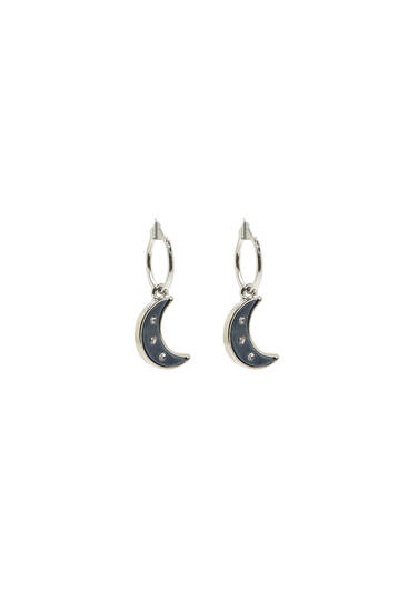 Crescent moon earrings silver – momocreatura