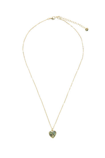 Yin-yang heart necklace