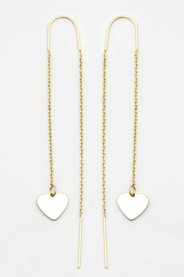 Heart dangle earrings