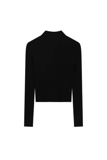 High neck jumper with vents