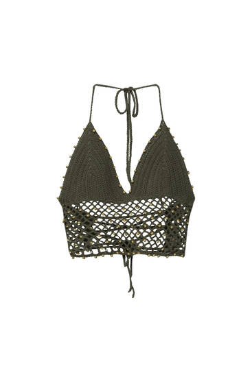 Pull and bear store crochet top