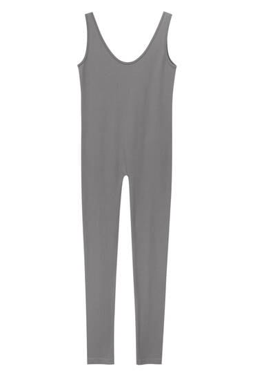 Seamless ribbed jumpsuit