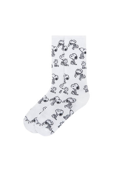 All-over Snoopy print sports socks