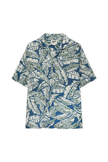 Camisa hawaiana palmera