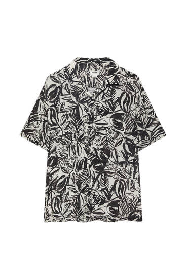 Floral print short sleeve shirt