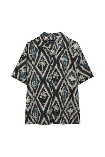 Camicia hawaiana geometrica