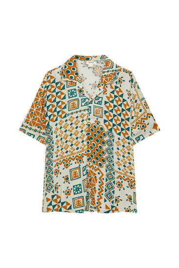 Patchwork Hawaiian shirt