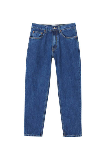 Dunkelblaue Standard-Jeans