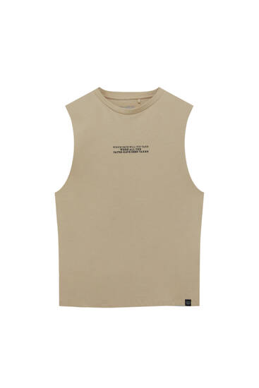 Basic sleeveless T-shirt with graphic