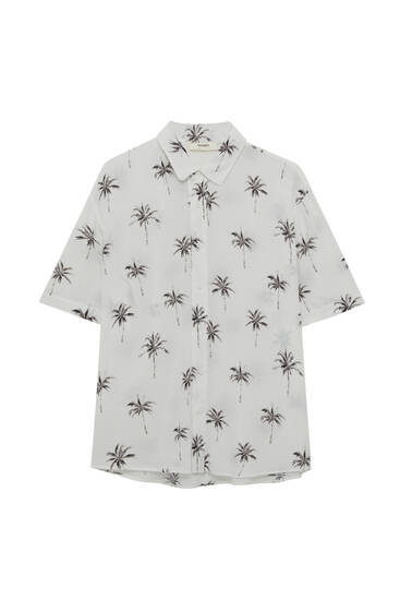 Short sleeve palm tree shirt