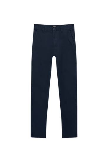 Pull&Bear High Waisted Tailored Straight Leg Trouser in Black | Lyst